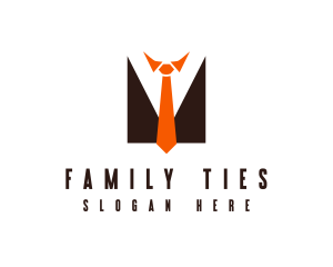 Businessman Suit Tie logo design