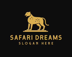 Cheetah Safari Wildlife logo design