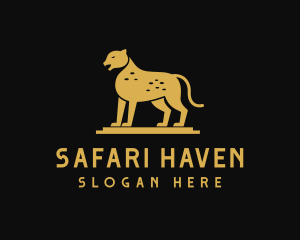 Cheetah Safari Wildlife logo design