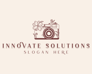Photographer Floral Camera  Logo