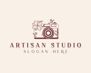 Photographer Floral Camera  logo design