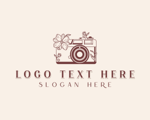 Camera - Photographer Floral Camera logo design