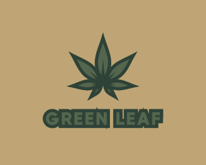 Green Plant Marijuana logo design