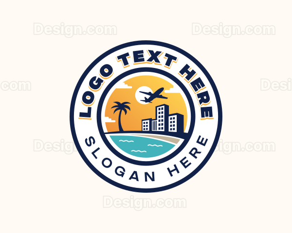 Travel Beach Vacation Logo