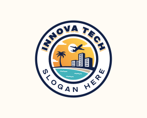 Travel Beach Vacation Logo