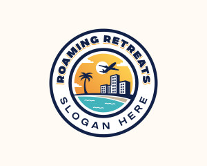 Travel Beach Vacation logo design