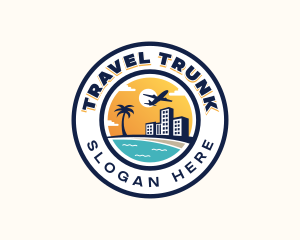 Travel Beach Vacation logo design