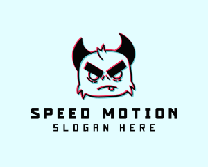 Glitch Yeti Monster logo design