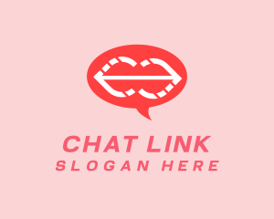 Dating Lips Chat logo design