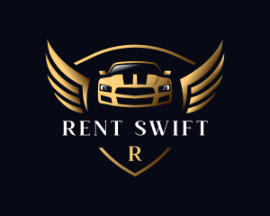 Luxury Car Wings Dealership logo design