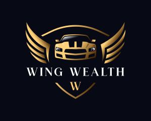 Luxury Car Wings Dealership logo design