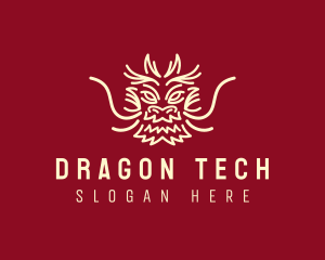 Asian Mythical Dragon logo design