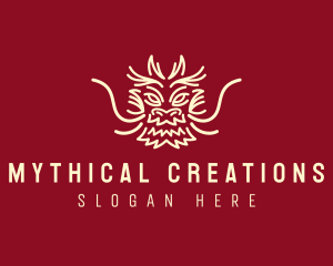 Asian Mythical Dragon logo design