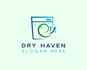 Clean Laundry Washing logo design