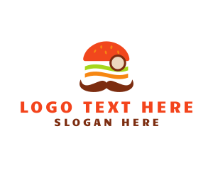 Moustache Burger Sandwich logo