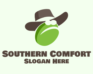 Cowboy Frog Cartoon logo design