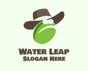 Cowboy Frog Cartoon logo