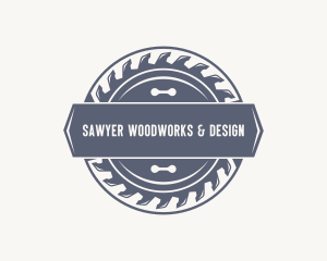 Woodworking Circular Saw logo design