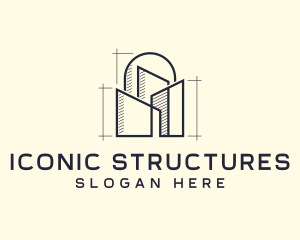 Urban Structure Architecture Design logo design