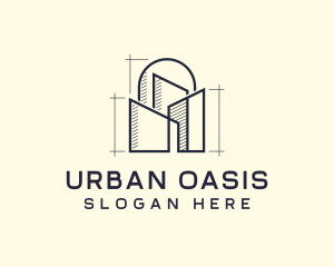 Urban Structure Architecture Design logo design