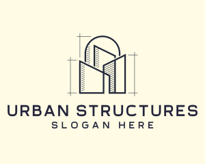 Urban Structure Architecture Design logo design