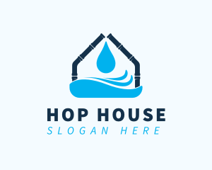 House Water Pipes logo design