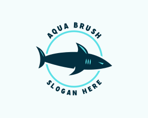 Surf Gear Shark Animal logo design