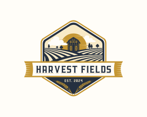 Wheat Farm Field logo design