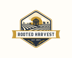 Wheat Farm Field logo design