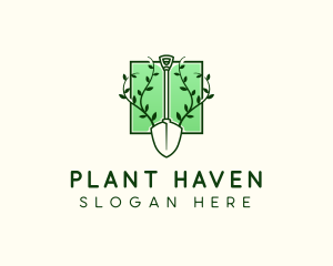 Plant Shovel Vine logo design