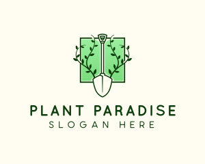 Plant Shovel Vine logo design