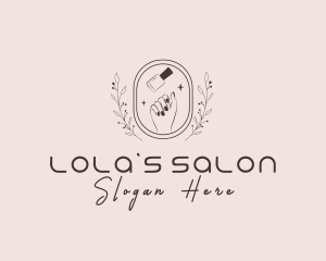 Wreath Nail Polish logo design