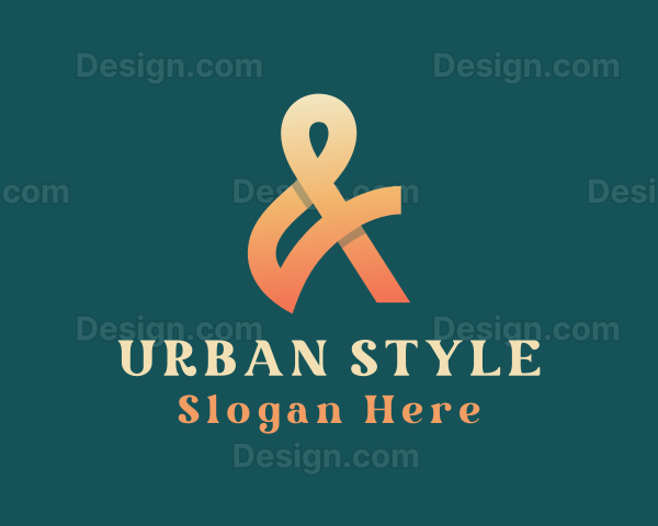 Boutique Ampersand Calligraphy Logo