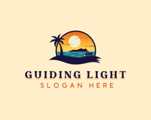 Island Beach Vacation logo design