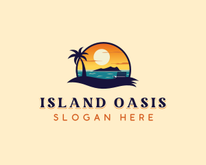 Island Beach Vacation logo design