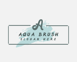 Paint Stroke Brush logo design