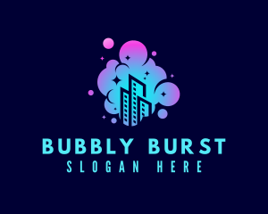 Bubbles City Building logo design