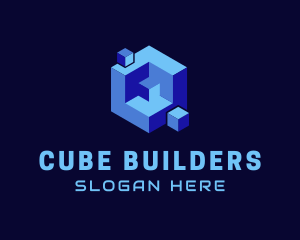 Tech Cube Puzzle  logo design