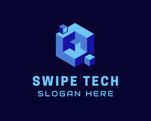 Tech Cube Puzzle  logo design