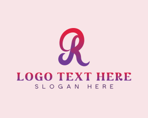 Cursive Premium Letter R logo