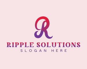 Cursive Premium Letter R logo design