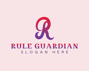 Cursive Premium Letter R logo design