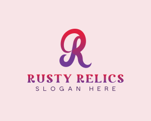 Cursive Premium Letter R logo design