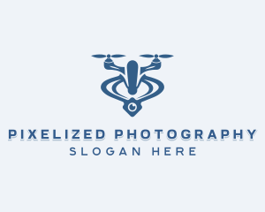 Drone Aerial Quadcopter logo design