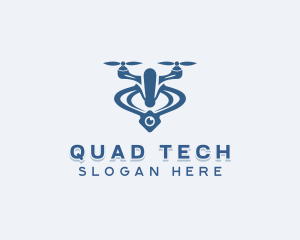 Drone Aerial Quadcopter logo design