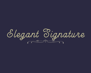 Elegant Calligraphy Brand logo design