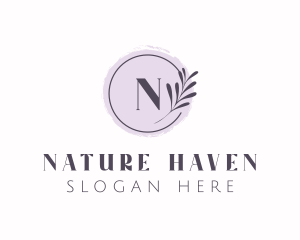 Organic Nature Leaf logo design