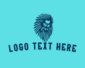 Mythology God Beard logo design