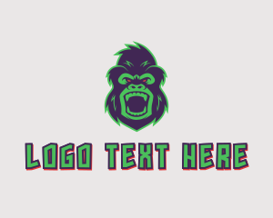 Angry Gorilla Animal logo