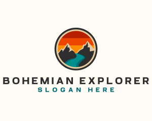 Mountain River Exploration logo design